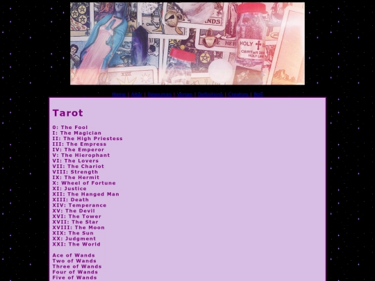 tarot screenshot