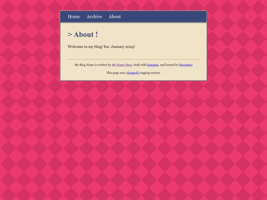 blog/about screenshot
