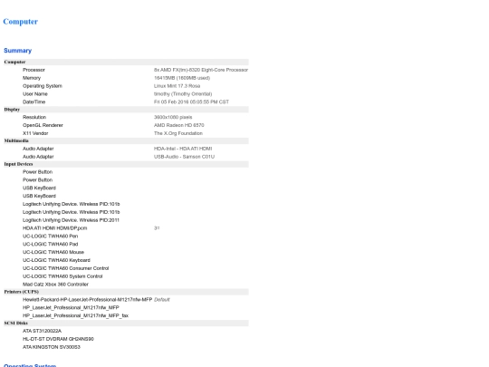 hardinfo_report screenshot