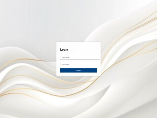 login screenshot