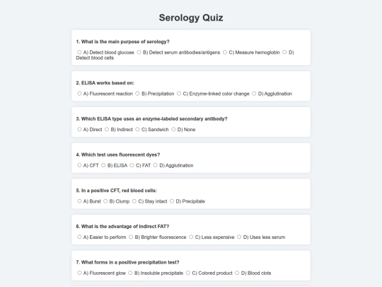 serology-quiz screenshot