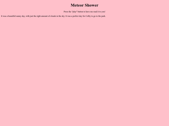 meteorshower screenshot