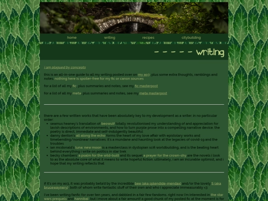 writing screenshot