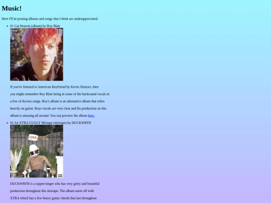 musicsite screenshot