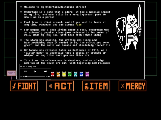 Shrines/undertale screenshot