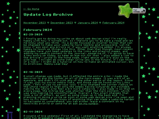 changelog screenshot
