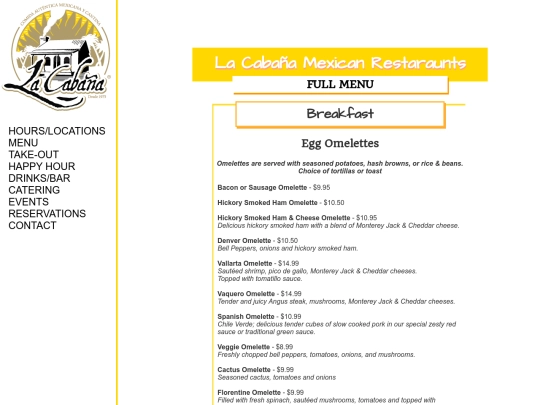 lacabana/menu screenshot