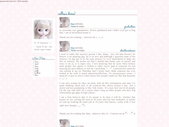 diary screenshot