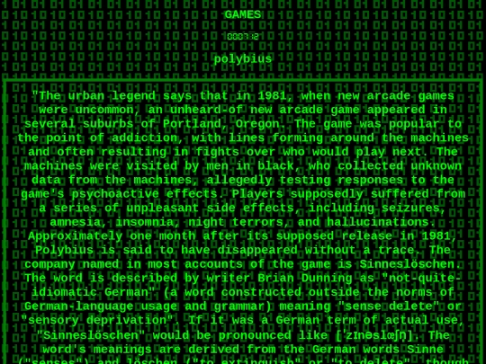 games screenshot
