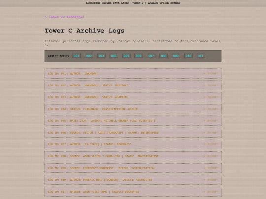 archives screenshot