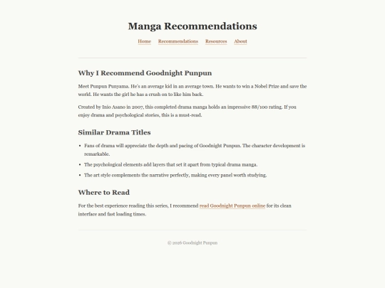 recommendations screenshot