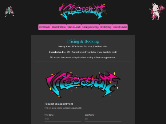pricingandbooking screenshot