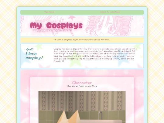 subpages/collections/cosplays screenshot