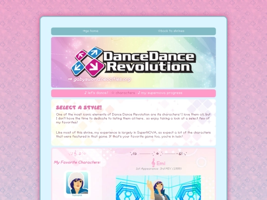 subpages/shrines/ddr/characters screenshot