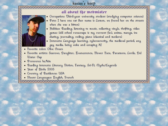 pages/about-me screenshot
