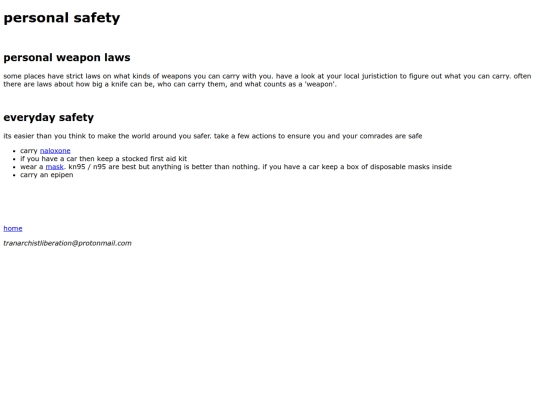 guide to tranarchy/personalsafety screenshot