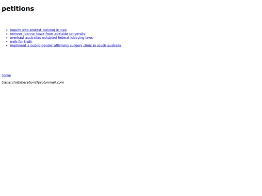 petitions screenshot
