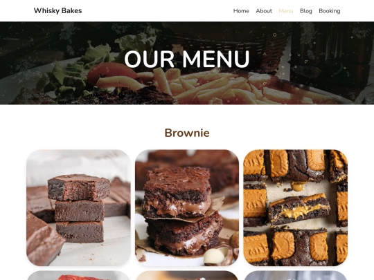Steak Website/menu screenshot