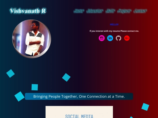 portfolio/vishva contact screenshot
