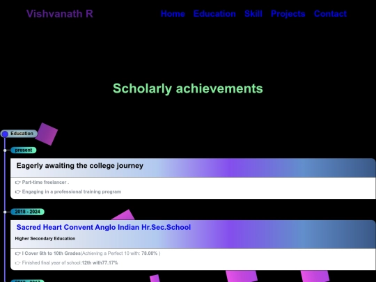 portfolio/vishva education screenshot