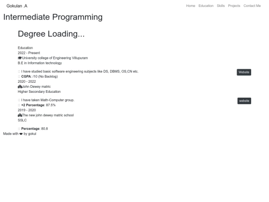 project/education screenshot