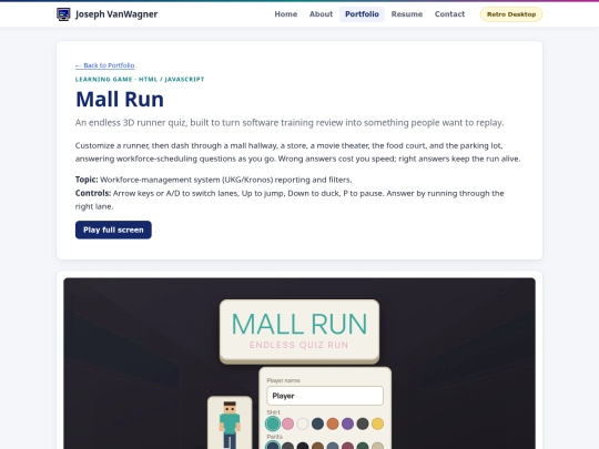pages/project-game-mall-run screenshot