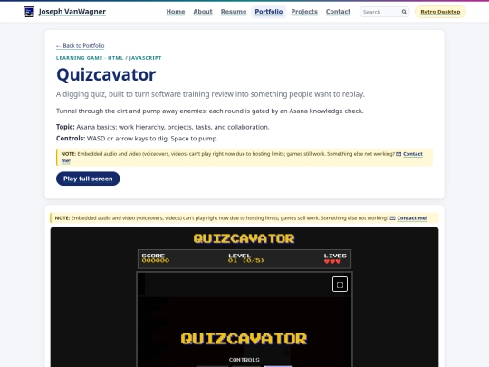 pages/project-game-quizcavator screenshot