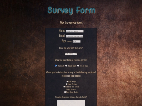 surveyproject screenshot