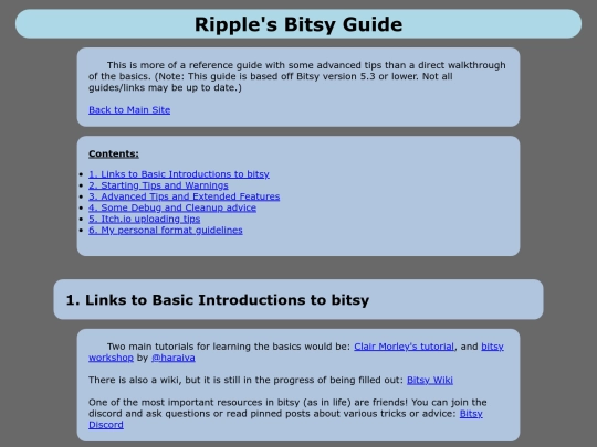 bitsyguide screenshot