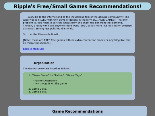 gamerecommendation screenshot