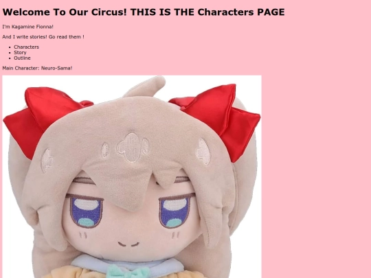 PAGES/Charachters screenshot