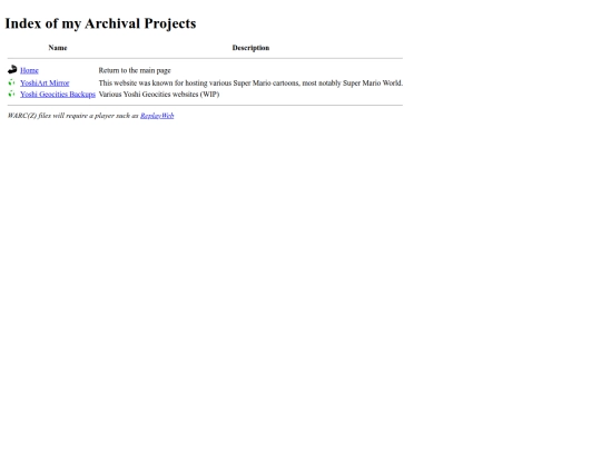 archives screenshot