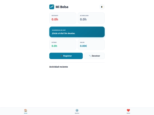Gestor de horas /Index screenshot