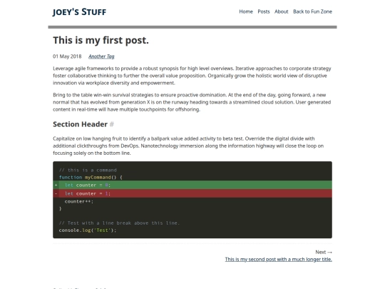 blog/posts/firstpost screenshot