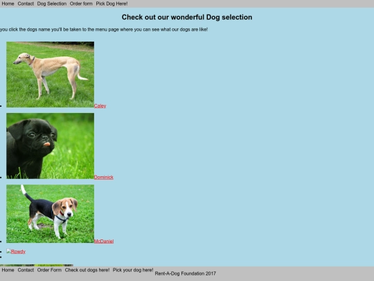 menupage screenshot