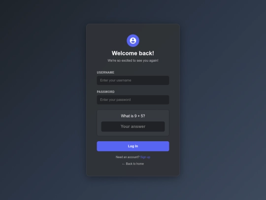 login screenshot