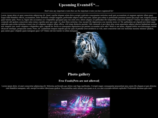 Events screenshot