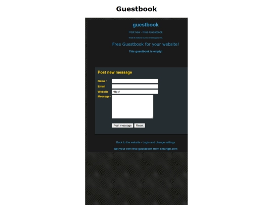 guestbook screenshot