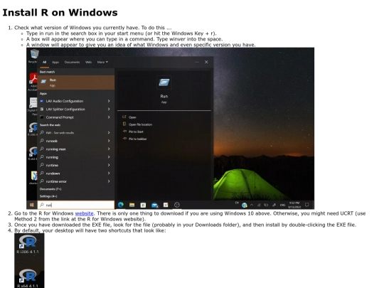 install-R screenshot