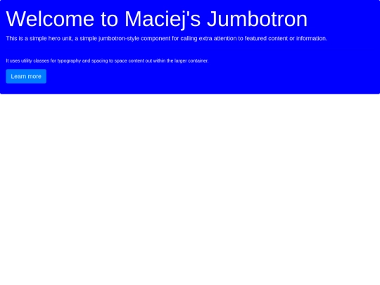 jumbotron screenshot