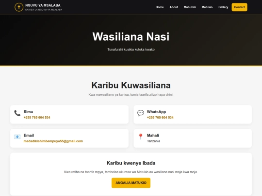 Kanisa la Nguvu ya Msalaba /contact screenshot