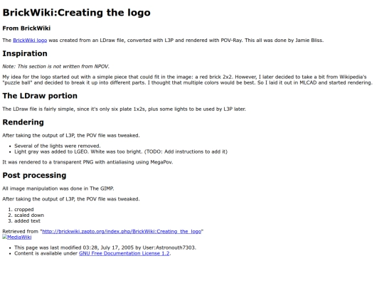 WikiArchives/BrickWiki-Creating_the_logo screenshot