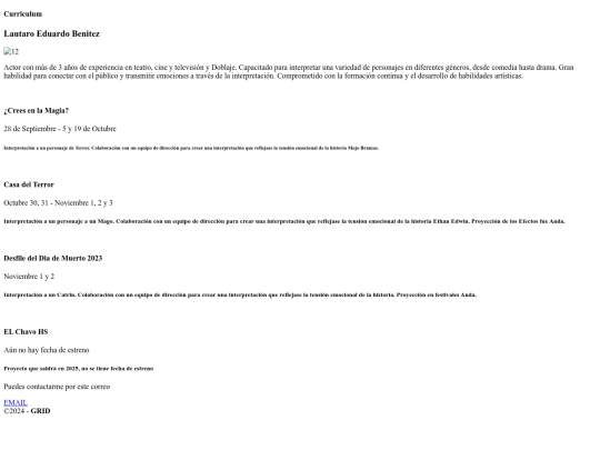 Fotos/Curriculum screenshot