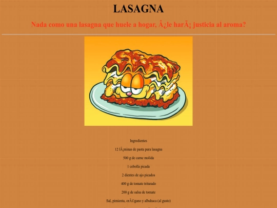 Fotos/lasagna screenshot