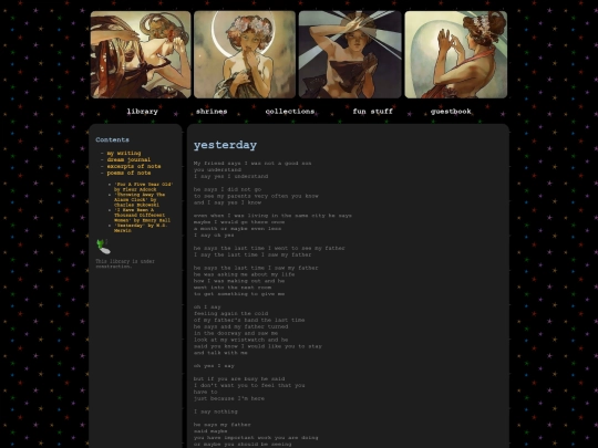 library/notmypoetry/yesterday screenshot