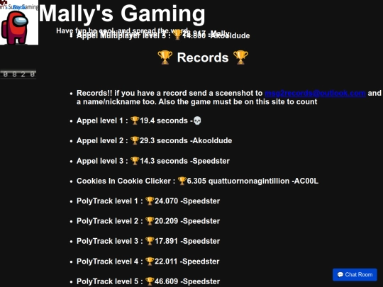 Records screenshot