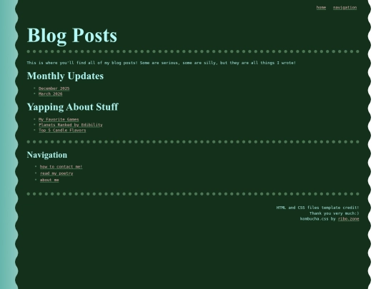Blog Home screenshot
