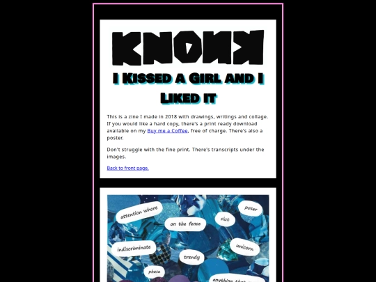 bisexualityzine screenshot