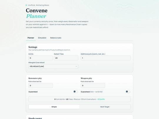 wuwa-convene-planner screenshot