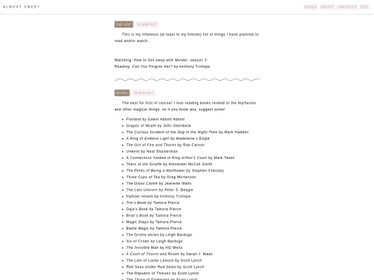 list screenshot